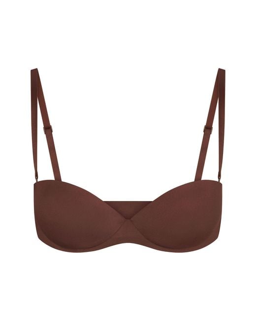 Skims Brown Strapless Push-Up Bra