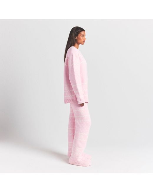 Skims Pink Crewneck Pullover