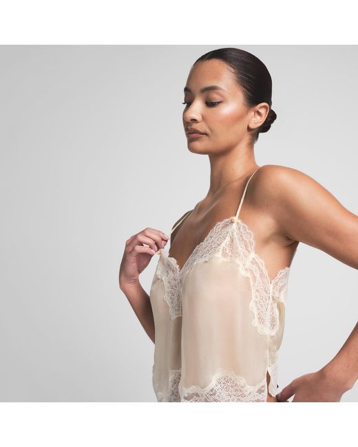 Skims Natural Cami Top And Short Set