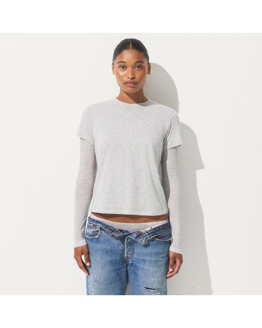 Skims White Jersey T-Shirt