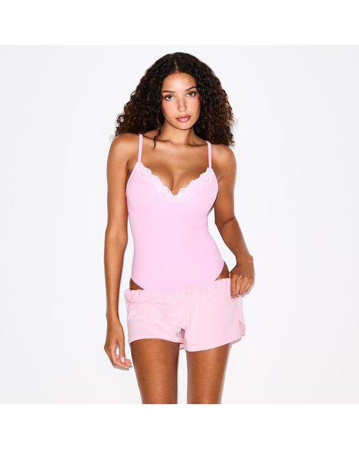 Skims Pink Push-Up Bodysuit
