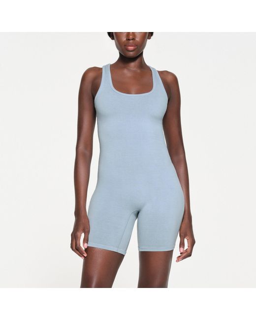Skims Blue Mid Thigh Onesie (bodysuit)