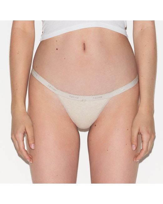 Skims Multicolor Logo Picot Thong 7-Pack