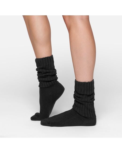 Skims Black Slouch Sock