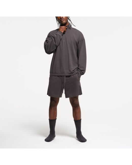 Skims Blue Relaxed Quarter Zip Pullover for men