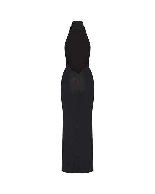 Skims Low Back Halter Dress in Black | Lyst