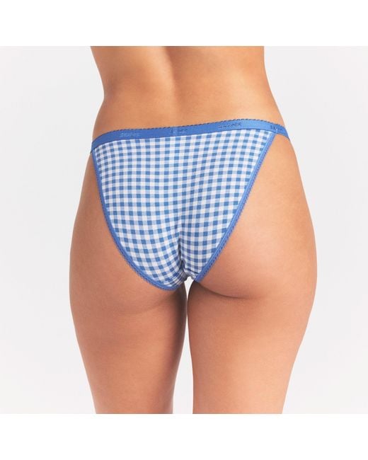 Skims Orange Logo Picot String Bikini