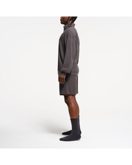 Skims Blue Relaxed Quarter Zip Pullover for men