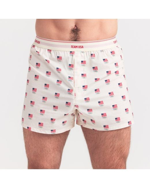 Skims Pink Cotton Poplin Olympic Boxer