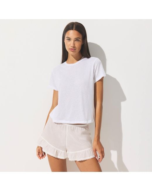 Skims White Jersey T-Shirt