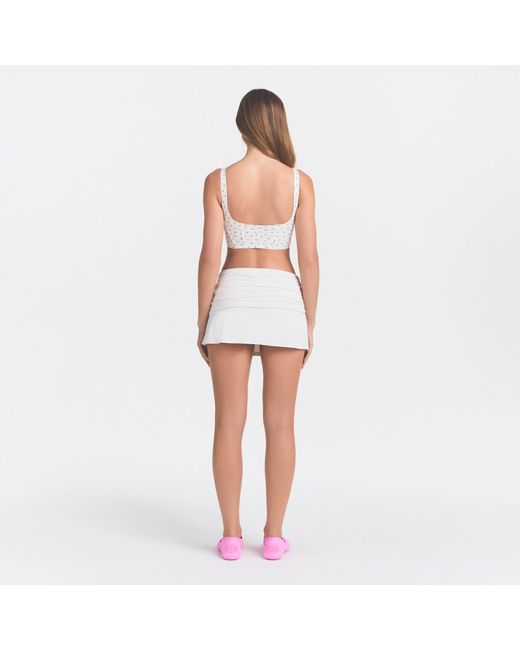 Skims White Dri-Fit Foldover Skort