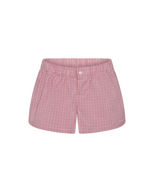 Skims Pink Boxer Pajama Set