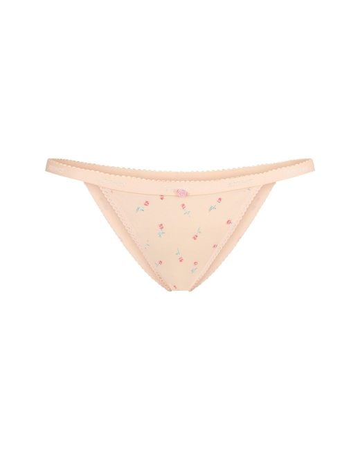 Skims Natural Logo Picot String Bikini
