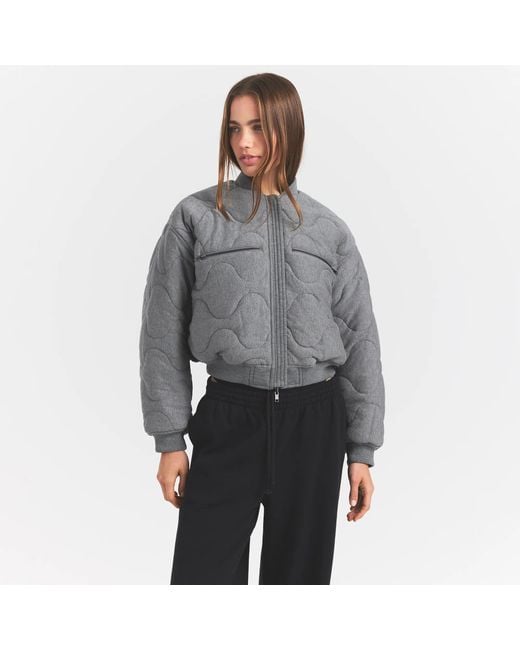 Skims Gray Reversible Bomber Jacket