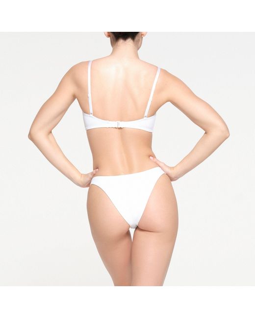 Skims White Corset Bikini Top