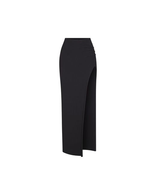 Skims Black Slit Long Skirt