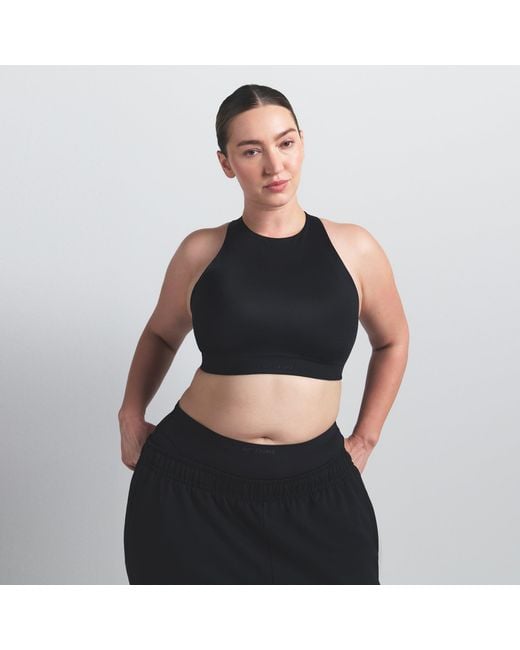 Skims Black High Neck Bra