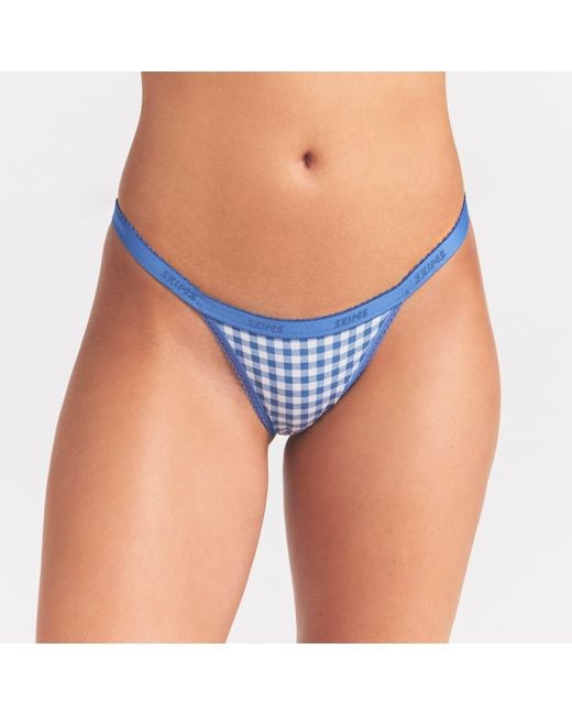 Skims Orange Logo Picot String Bikini