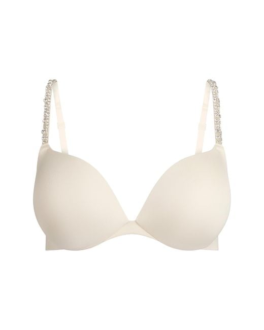 Skims Natural Rhinestone Teardrop Push-Up Bra