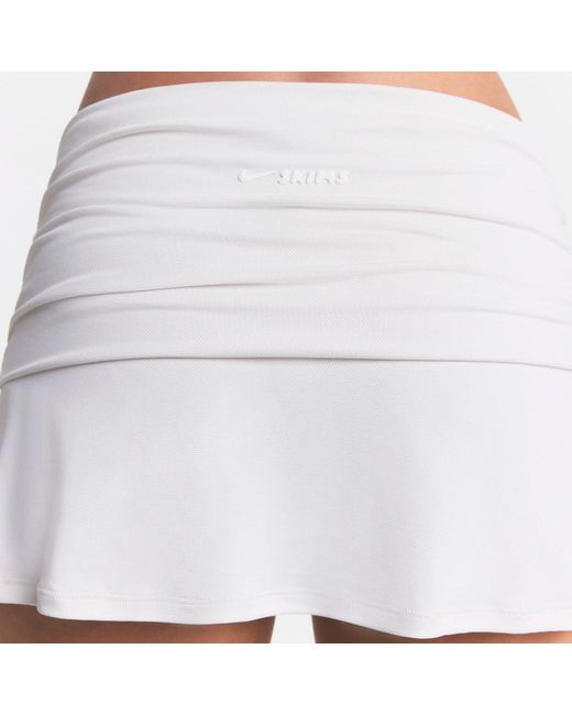 Skims White Dri-Fit Foldover Skort