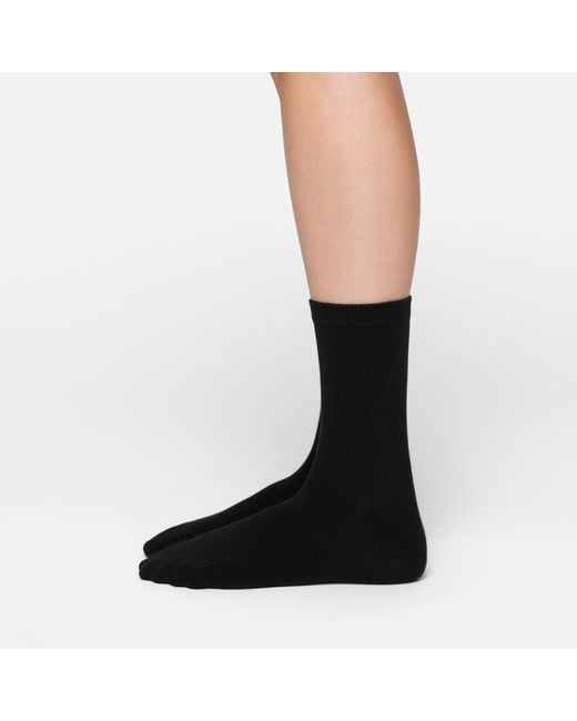 Skims Black Everyday Crew Socks