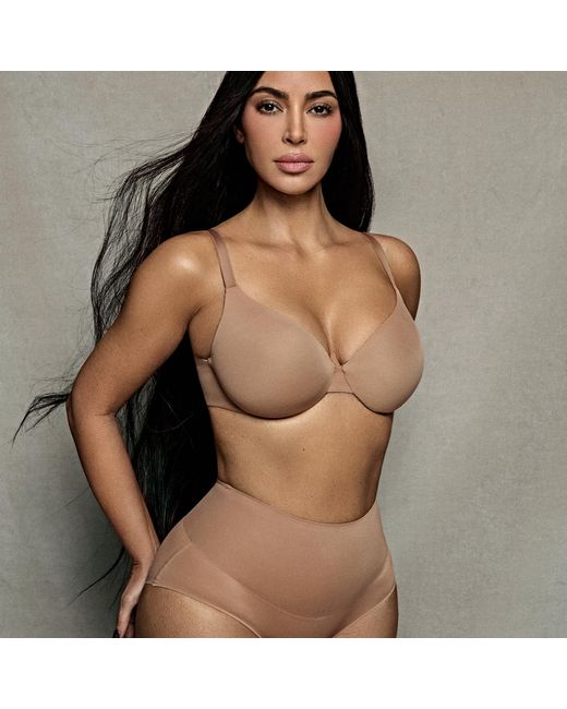 Skims Brown Seamless Underwire Full Coverage Bra