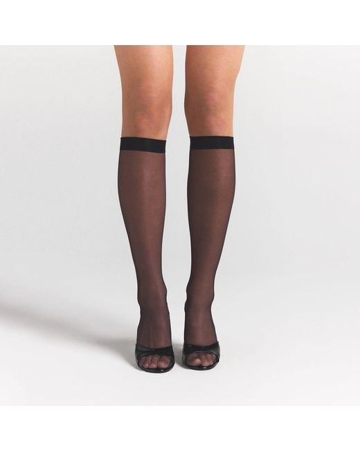 Skims Black Knee High Socks