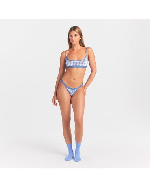 Skims Orange Logo Picot String Bikini