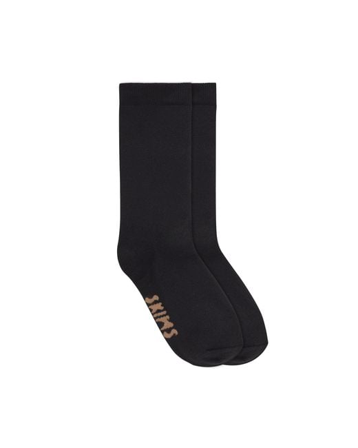 Skims Black Everyday Crew Socks