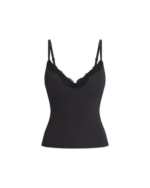 Skims Black Push-Up Cami Top