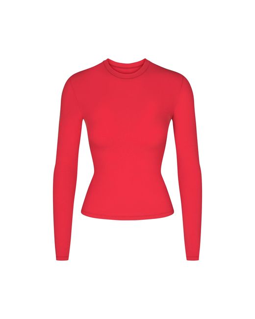 Skims Red Long Sleeve T-shirt