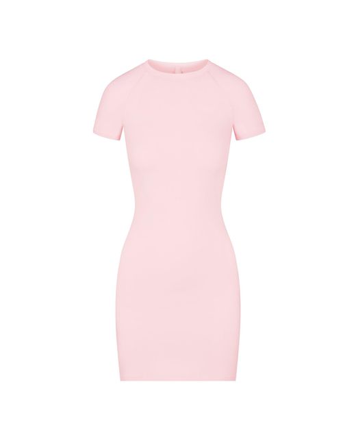 Skims Pink Raglan Mini Dress