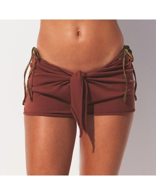 Skims Red Cotton Short