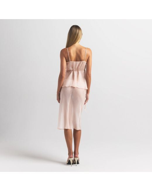 Skims Pink Wrap Cami Top
