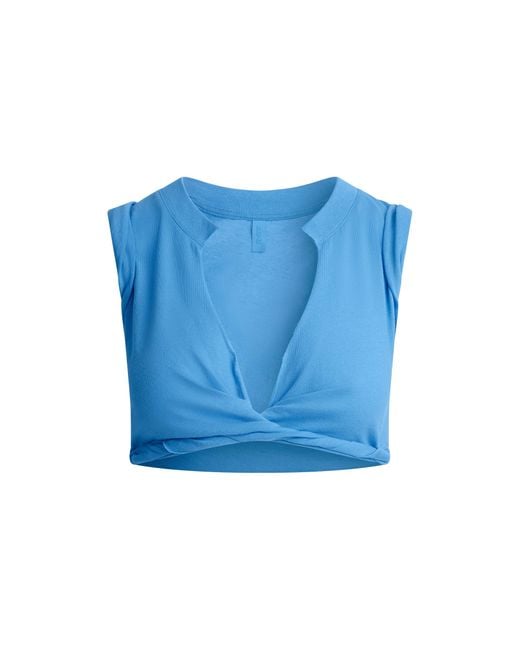 Skims Blue Plunge Twist Top