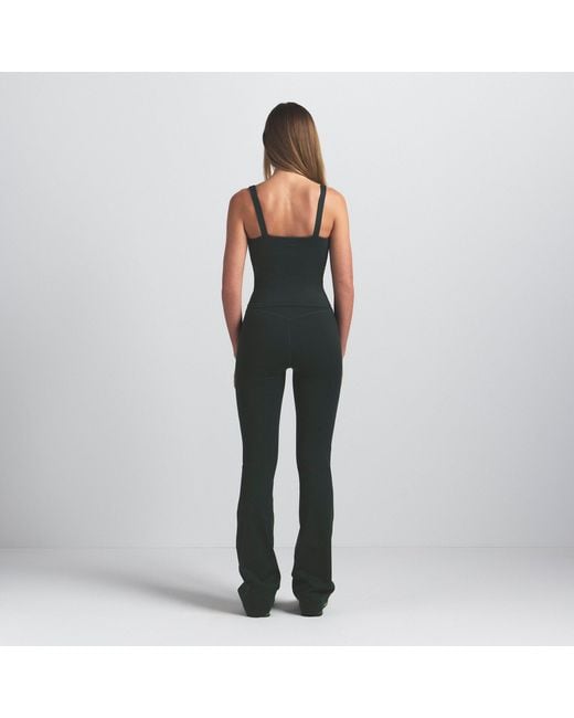 Skims Black Square Neck Tank Top