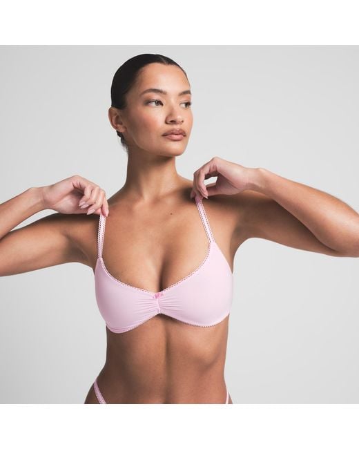 Skims Pink Picot Skimpy Scoop Bralette
