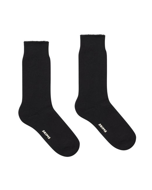 Skims Black Lounge Socks for men