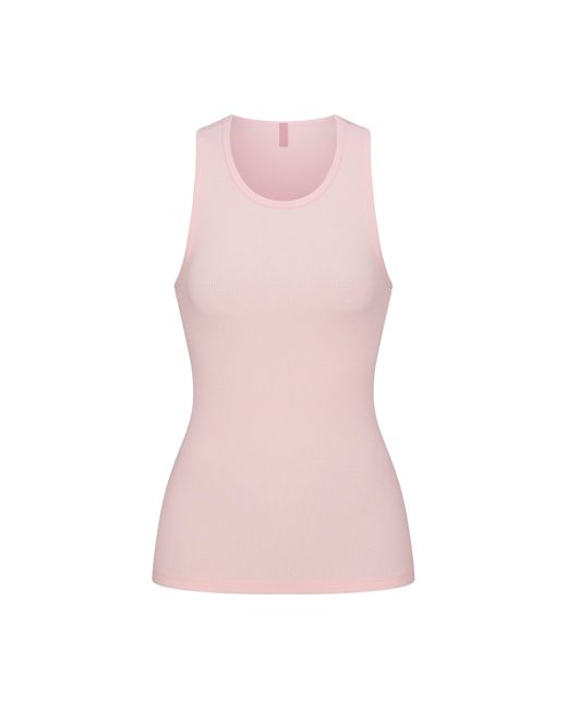 Skims Pink Boxer Pajama Set