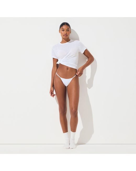Skims White String Thong