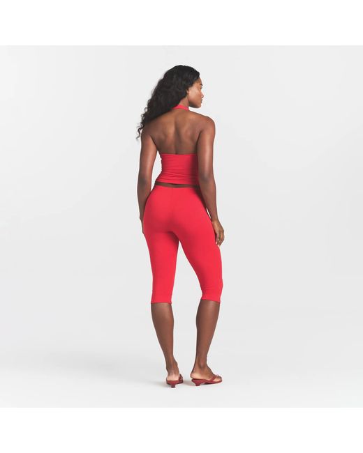 Skims Red Halter Top