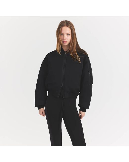 Skims Black Reversible Bomber Jacket