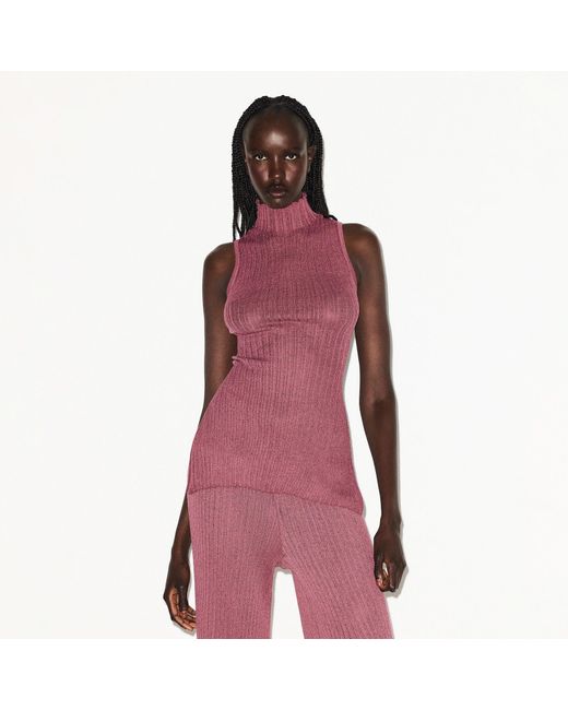 Skims Purple Mock Neck Tunic