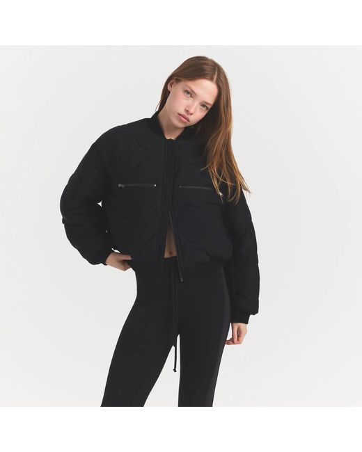Skims Black Reversible Bomber Jacket