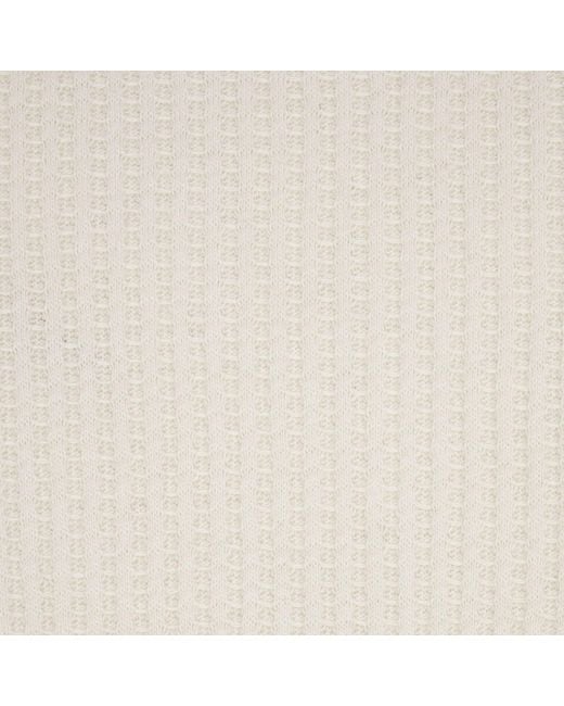 Skims White Textured Waffle Henley Long Sleeve Shirt for men