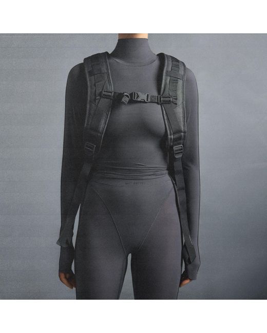 Skims Blue Mock Neck Long Sleeve Top