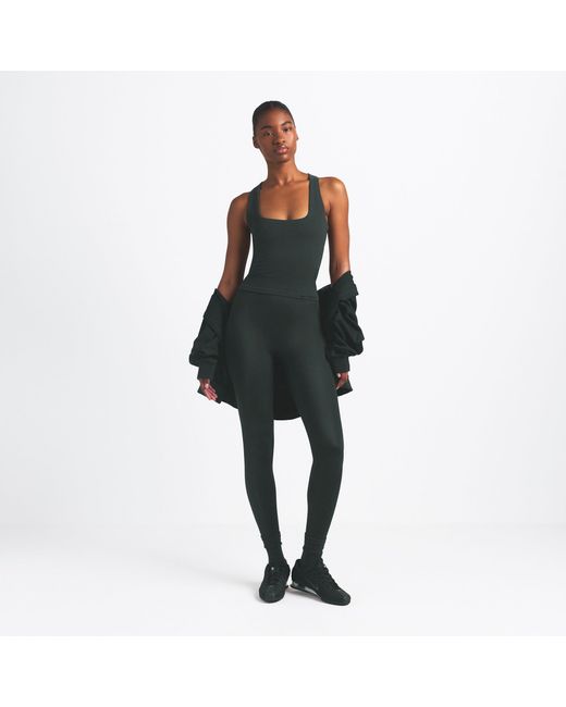 Skims Black Racer Back Tank Top