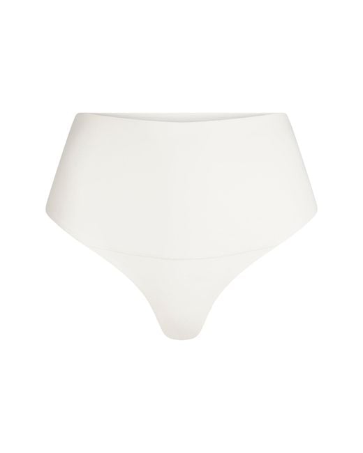 Skims White High-Waisted Thong