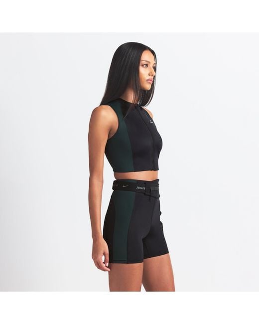 Skims Blue Front Zip Bra