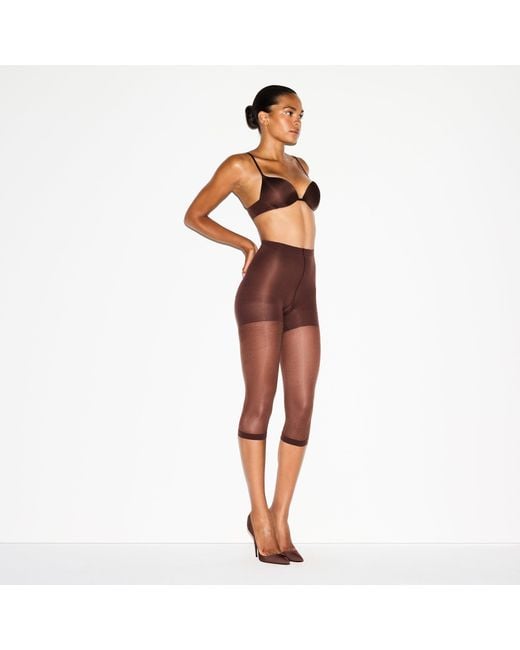 Skims Brown Shaping Capri Tights